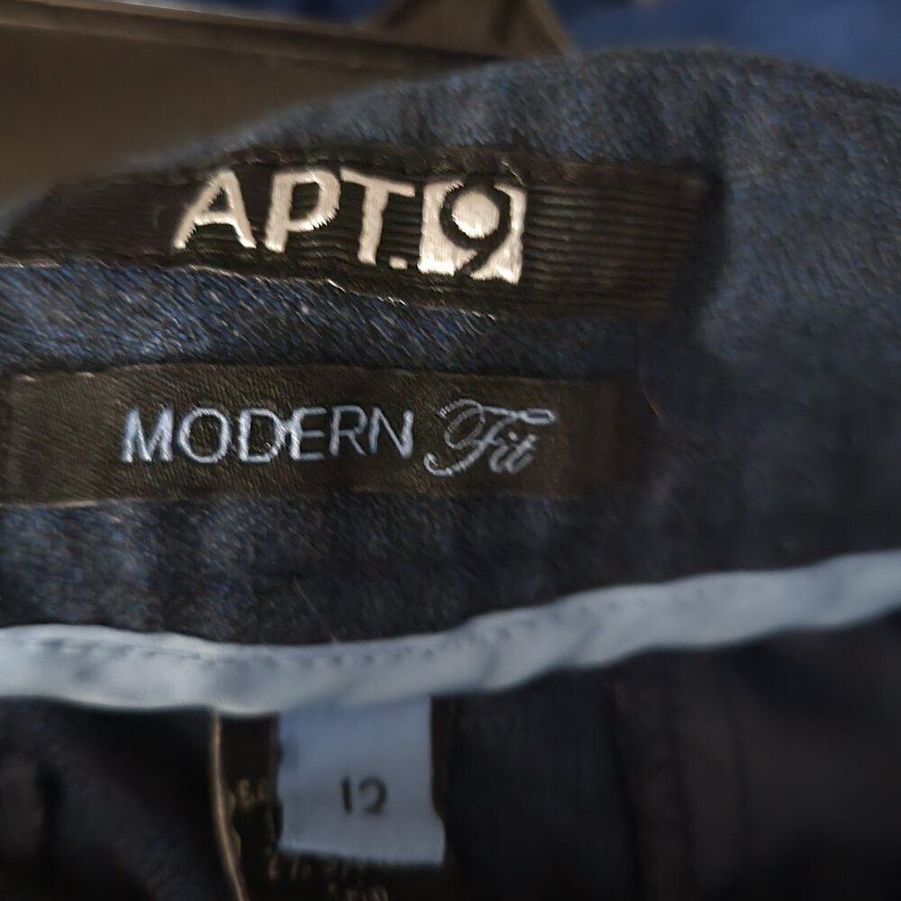 Apt. 9 Modern Fit Pants blue sz 12 stretch Rayon corpcore classic workwear EUC - Picture 11 of 14